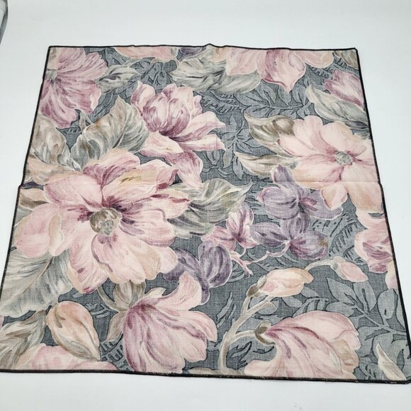 Vintage Floral Print Cloth Table Napkins Fabric Reusable Set Of 6 - Picture 5 of 5